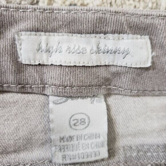 Seven7 Jeans High Rise Skinny Women's Light Grey Wash Size 28 - Picture 3 of 11